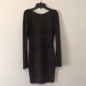 Open Back Sparkly Dress